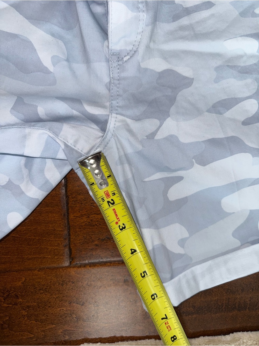 Democracy Light Blue Camouflage women’s Cargo Shorts - Picture 5 of 5